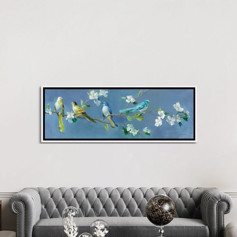 Printemps dans le quartier I par Danhui Nai - reproduction d'art panoramique sur toile, Pas de tapis