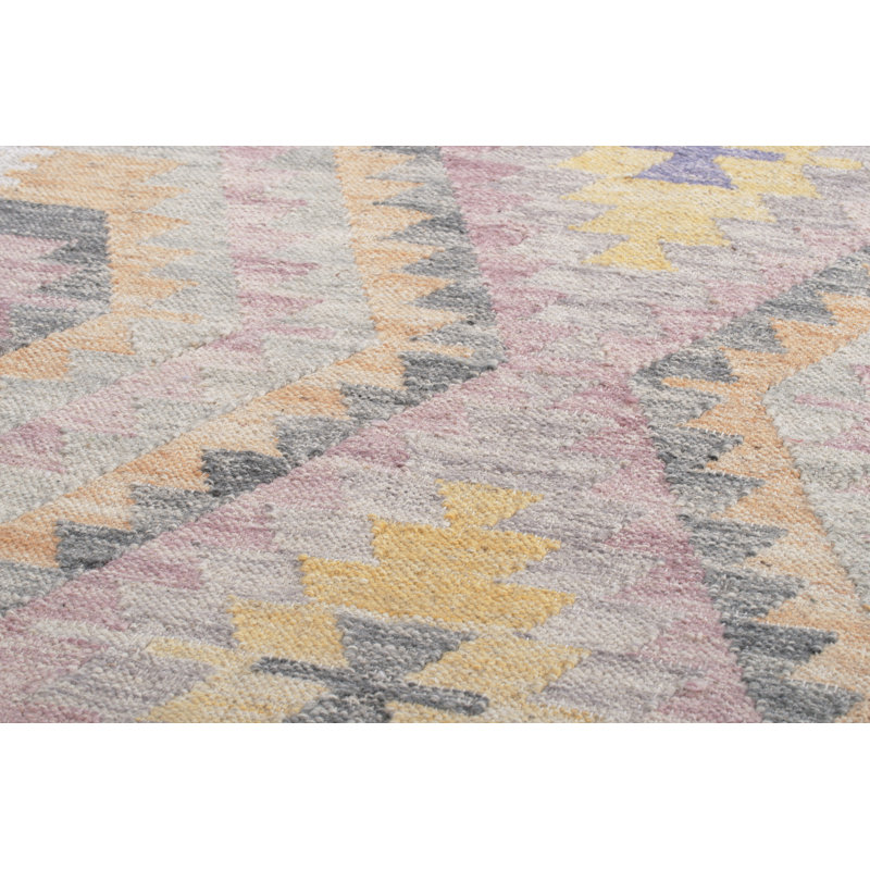 Vintage Ikat Wool Hand Woven Area Rug, Rectangle 140 x 200cm