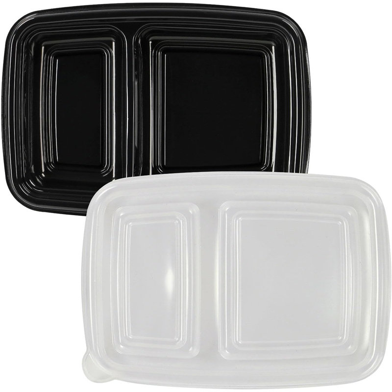 10 Pack Meal Prep Containers With Dual Compartments – Reusable Food Storage Boxes With Airtight Lids – Freezer, Microwave & Dishwasher Safe Portion Control Containers (Beige)