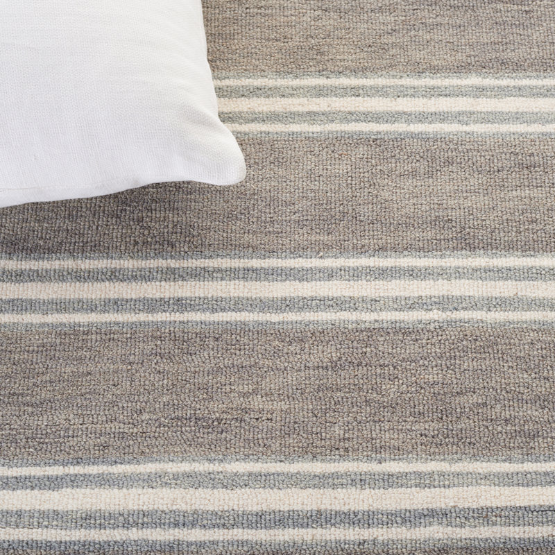Tapis gris / ivoire en laine touffeté à la main Lauren Ralph Lauren Arlen, Rectangle 9 pi x 12 pi