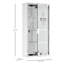 Armoire à pharmacie murale Kleankin, armoire murale verrouillable avec 4 tablettes à niveaux, cadre en acier inoxydable et porte en verre, verrouillable avec 2 clés, argent, 12 po x 24 po
