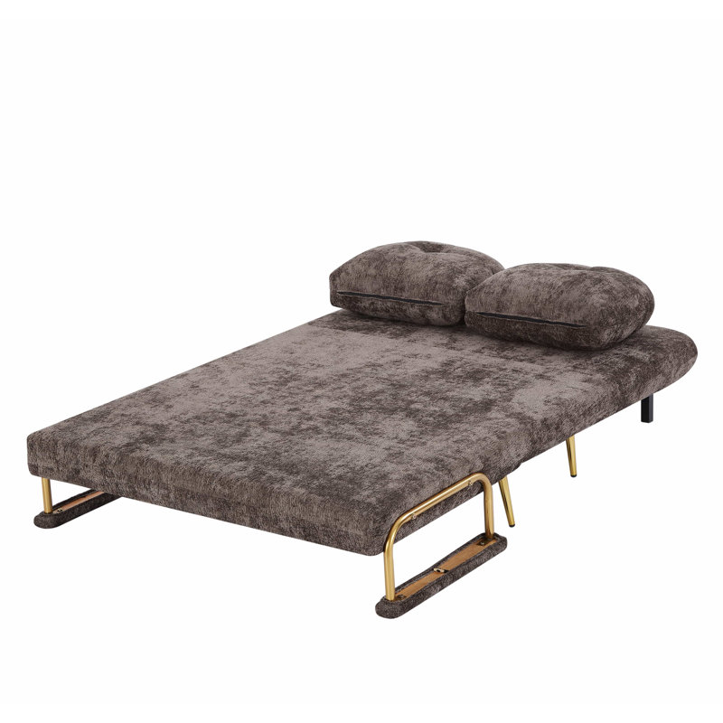Ajaylah 2 Seater Teddy Sofa Bed, Dark Taupe