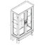 Vitrine Curio avec charme rétro et dossier en miroir lumineux-126088717