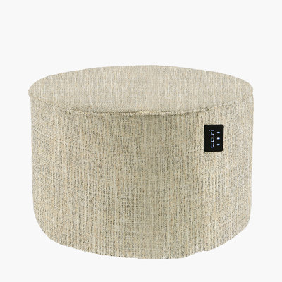 Cosipouf 60cm Wide Round Chevron Pouffe Ottoman