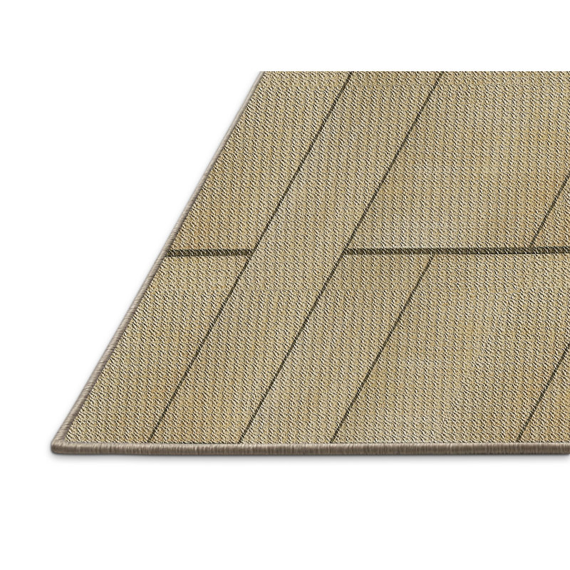Tapis brun Power Loom, Rectangle 5 pi x 7 pi