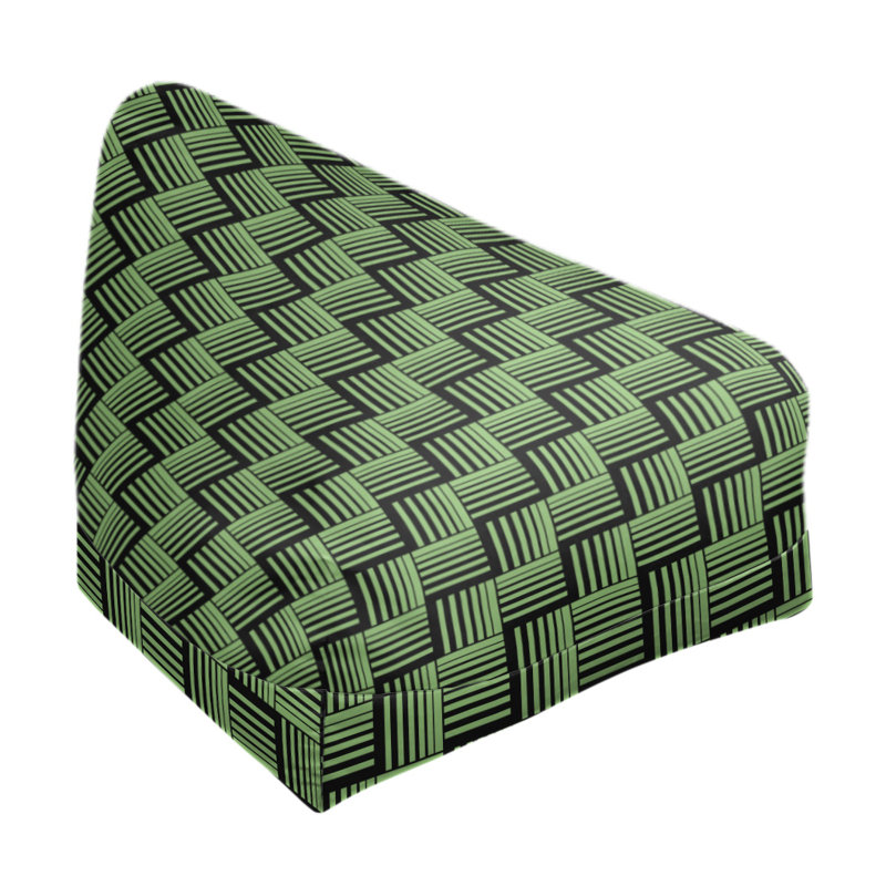 Housse de sac de pois classic basketweave rayures, Vert / blanc, H 38 po x l 42 po x P 29 po, Bourre en polyester