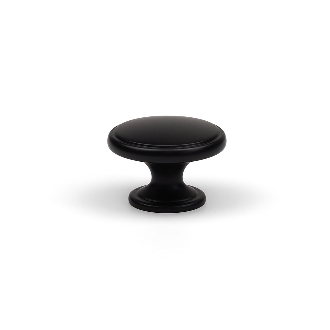 (38Mm Knob) Matt Black Cup Handle 64Mm & Round Knob - Image 6
