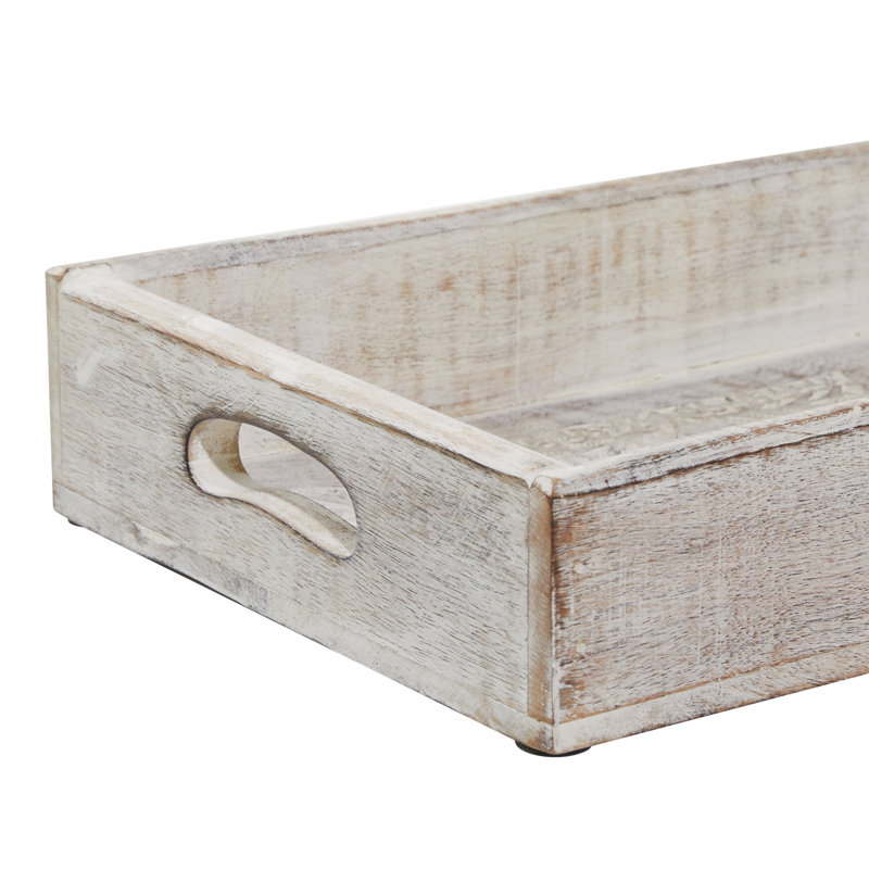 Bancora Solid Wood Tray - Set of 3