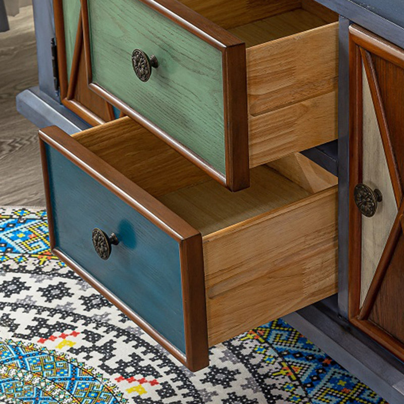 Buffet moderne en bois. Buffet 47,24, Bleu brumeux