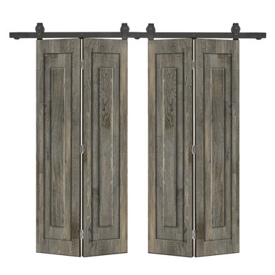 Ensemble de quincaillerie pour porte de grange coulissante double 1 panneau