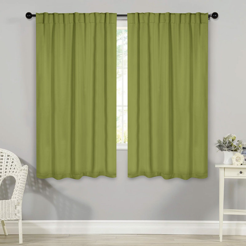 Rideaux obscurcissant et passe-tringle Levatt Classic, L 52 po x L 63 po, Sauge