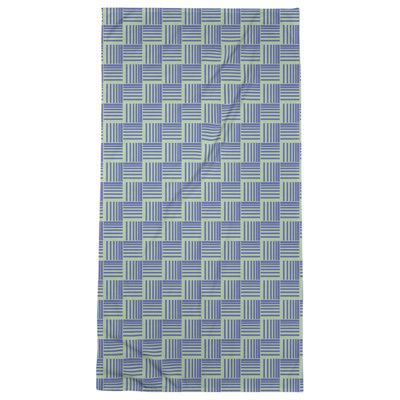 Serviette de plage à rayures tressées classique
