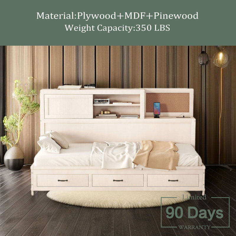 Kardin Daybed, White, Twin
