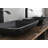 14.38" L -22.25" W -4-3/8 In. H Matte Shell  Glass Rectangular Vessel Bathroom Sink In Black With  Faucet And Pop-Up Drain In Matte Black