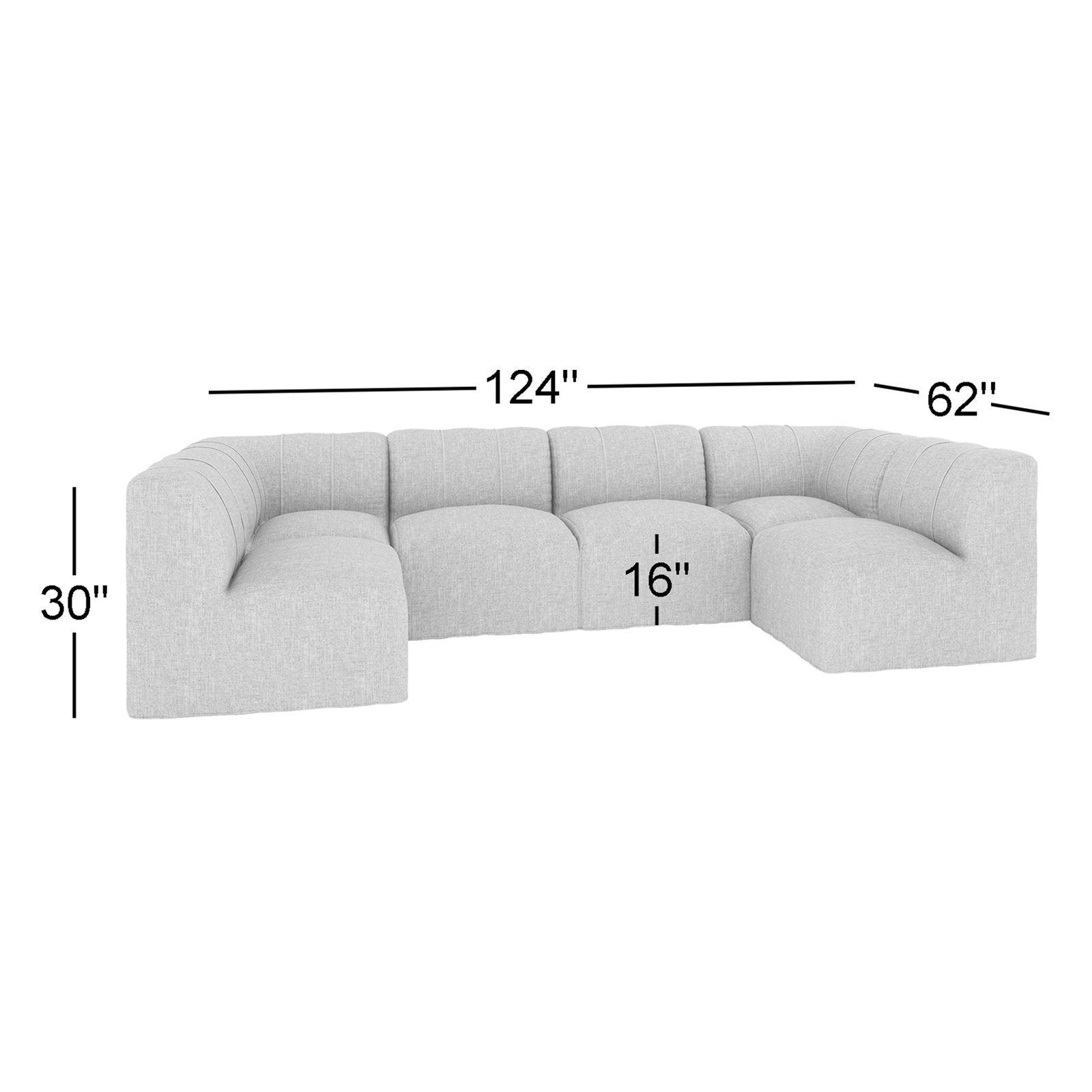 Praia 6-Person Sunbrella® Patio Seating Group, Canvas Navy Sunbrella® Canvas