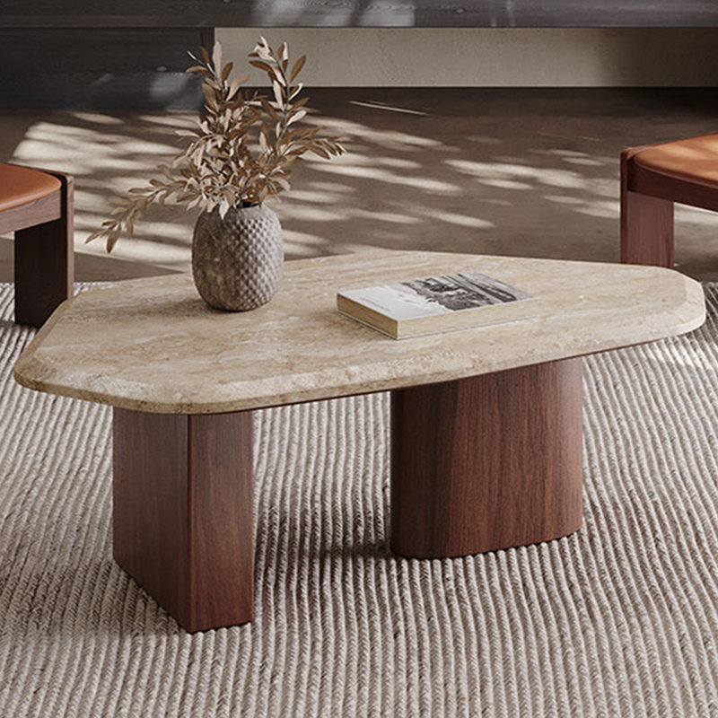 Table basse Wabi-sabi, H 13,77 po x L 47,24 po x l 29,52 po, Brun noisette