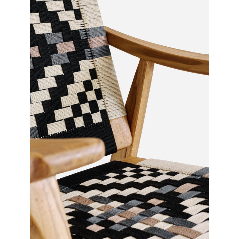 Izapa Armchair, Natural/Spa Cross Braided Cord, Brown