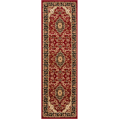 Cobbins Medallion Kashan Red Traditional Rug