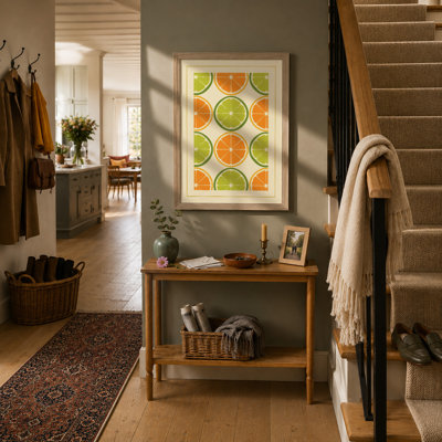 Citrus Grid Modern - Framed Print