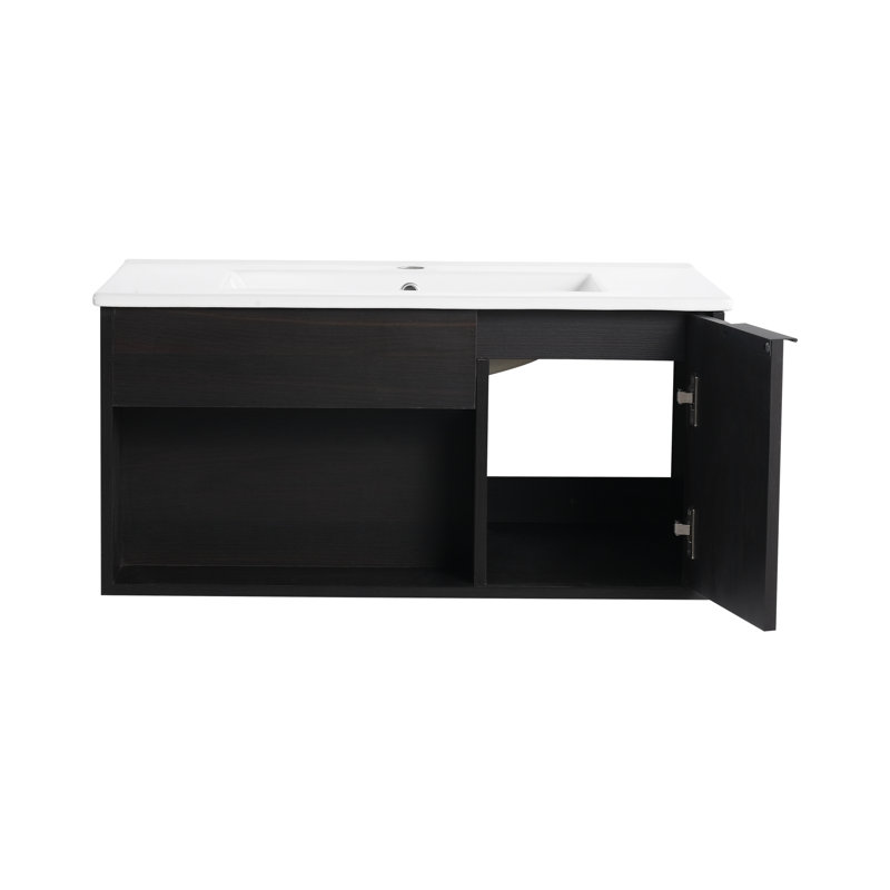 Meuble-lavabo flottant 30 po NOIR, 30"