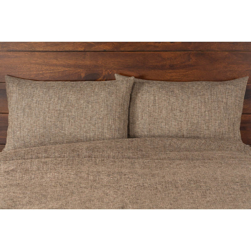 Fusion Peat Earthy Duvet Cover Set, King Duvet Cover + 2 King Shams