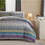 Ensemble de courtepointe 2/3 pièces d'inspiration bohémienne avec un style artistique libre d'esprit qui crée un espace de chambre chaleureux et confortable.-119287179