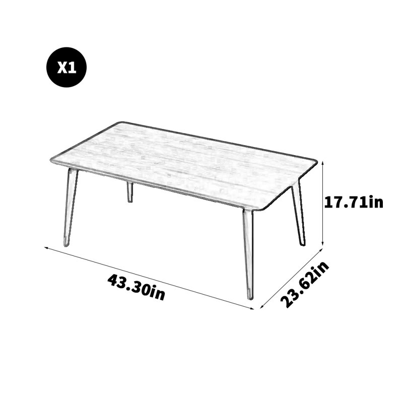Modern simple Chinese black walnut coffee table