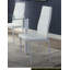 Ensemble de chaises de salle à manger de style moderne avec finition en métal blanc et 2 pièces