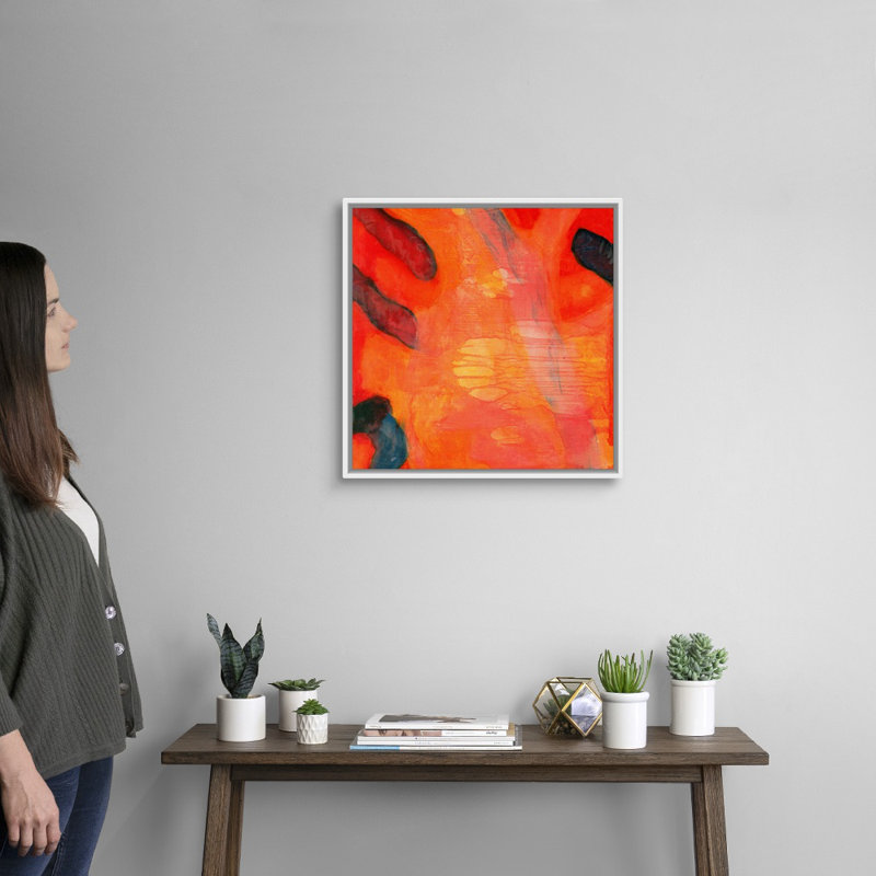 Reproduction d’art sur toile, "clown Fish II, 1997" par Charlotte Johnstone, Cadre blanc, H 22 po x l 22 po x P 1,75 po