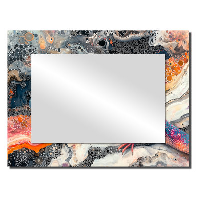 Coloré lézard dans le lac Harmony II - miroir mural décoratif animal lézard - imprimé sur métal