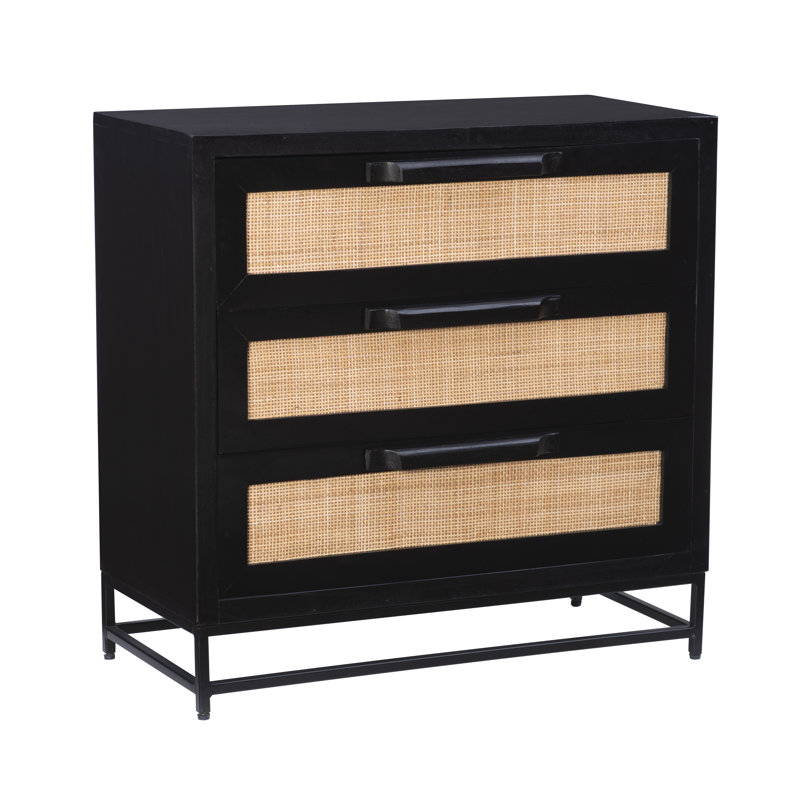 Commode 3 tiroirs Dunster, Noir