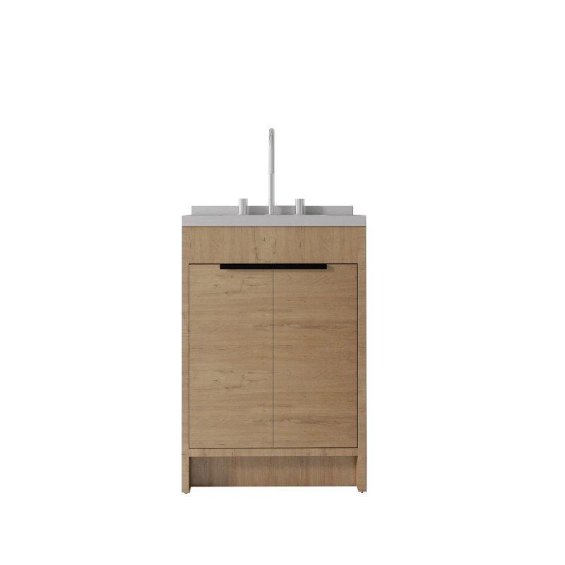 Meuble-lavabo autoportant avec lavabo