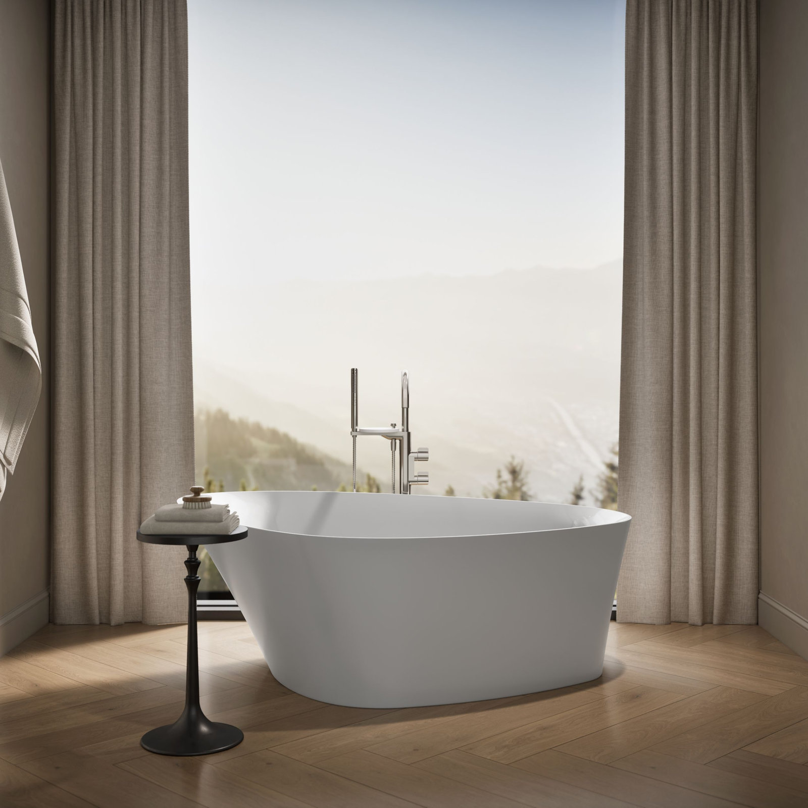 Veil 65" Freestanding Soaking Bathtub