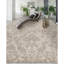 Himalayan Art Damask Area Rug in Gray