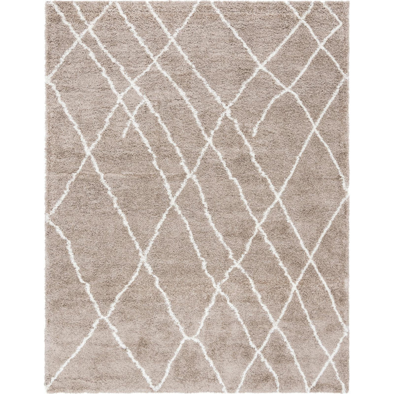 Geometric Indoor Rug, Rectangle 9'10" x 13'