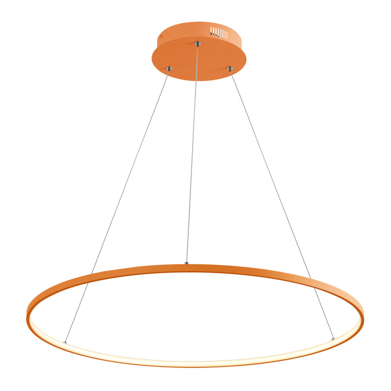 Odin 1-Light LED Unique / Statement Chandelier, 0.75" H x 34.88" W x 34.88" D, Orange