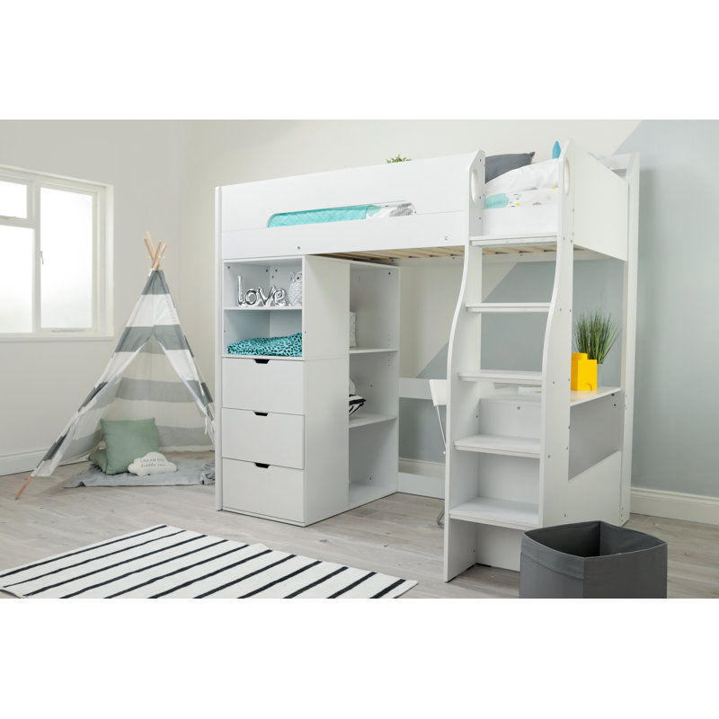 Kluesner Single (3') High Sleepers with Storage Included with Desk Included