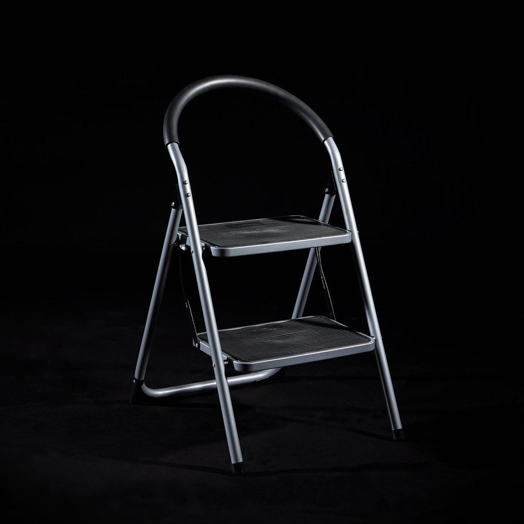 2 - Step Steel Lightweight Folding Small Step Ladder