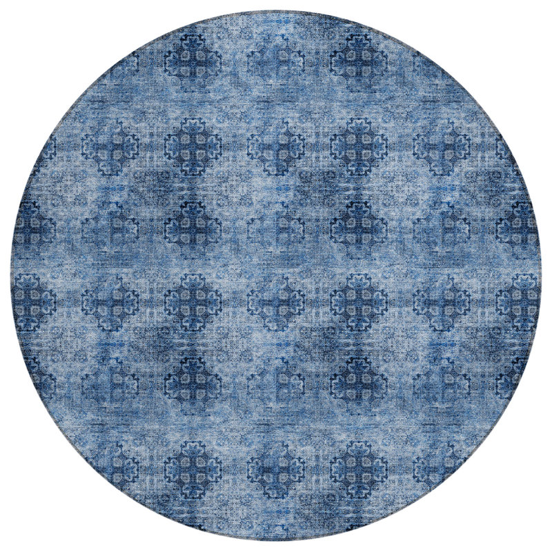 Tapis d'intérieur rond antidérapant 8 pi