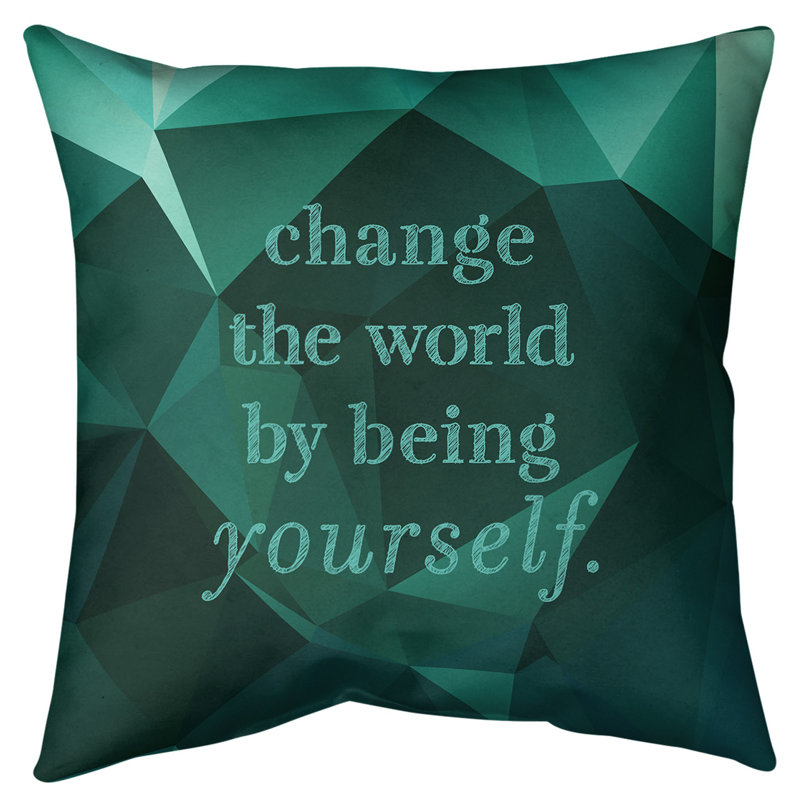 Coussin de sol à changement de pierres précieuses, H 28 po x l 28 po, Vert émeraude