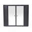 Armoire de salle de bain murale avec miroir, 2 portes en miroir et tablette ouverte, armoire de rangement en métal de style campagnard avec compartiment ouvert pour meuble-lavabo, toilette et évier-982117607