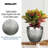 Concrete Effect Indoor Plant Pot, Indoor Planter with Metallic Looks, Small Flower Pot with Mesh Pattern D26.5 H24.5 cm, with Inner Top D22.5 cm, 13 litres-634636569