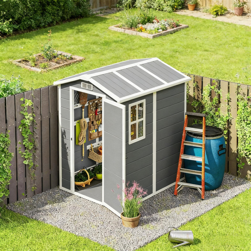 Remise extérieure en plastique, remise de rangement, remise de patio