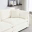 Elegant 3 Couch - Mid-Century Modern In Chenille For Living Room Furniture, White With 2 Armrest Pillows And 3 Toss