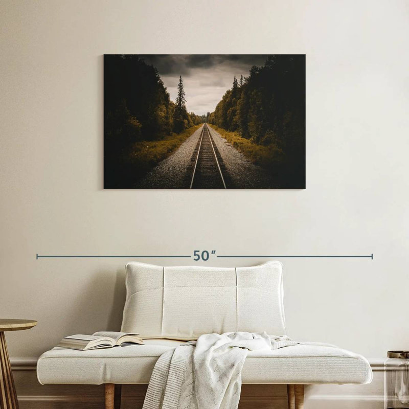Train Track To Denali, 24" H x 36" W