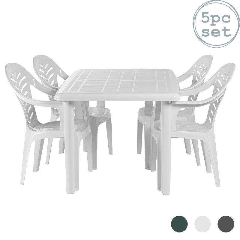 Resol - Olot 4 Seater Dining, White