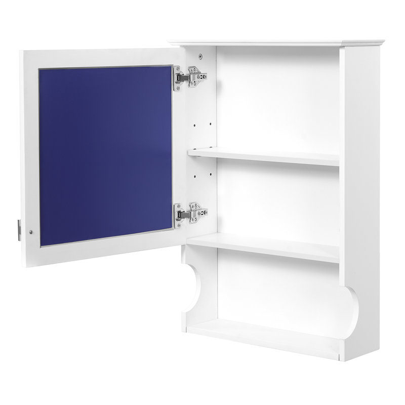 Armoire de rangement de salle de bain murale 20 "avec miroir, rangement mural avec porte, armoire à pharmacie murale à miroir