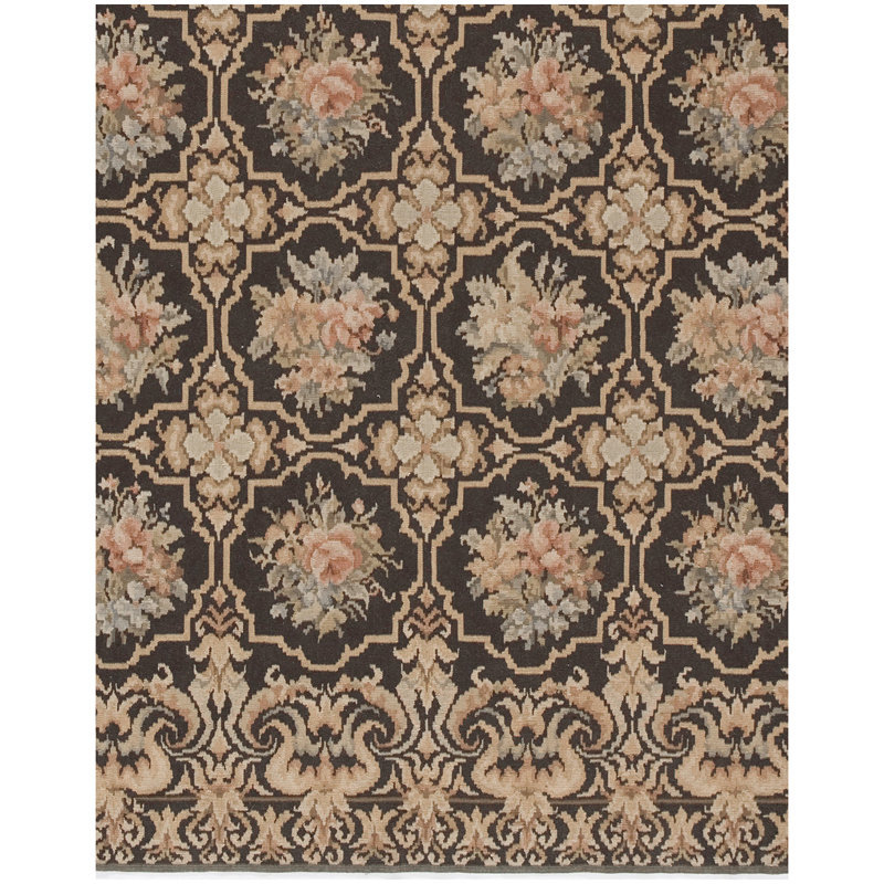 Wool Oriental Area Rug, Rectangle 2' x 4'