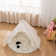 White Shag Faux Sheepskin Fluffy Fur Washable Area Rug with Gray Tip