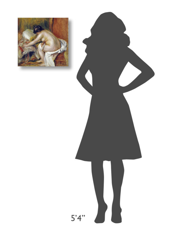" Seated Bather " by Pierre-Auguste Renoir, 15" H x 16" W x 2" D